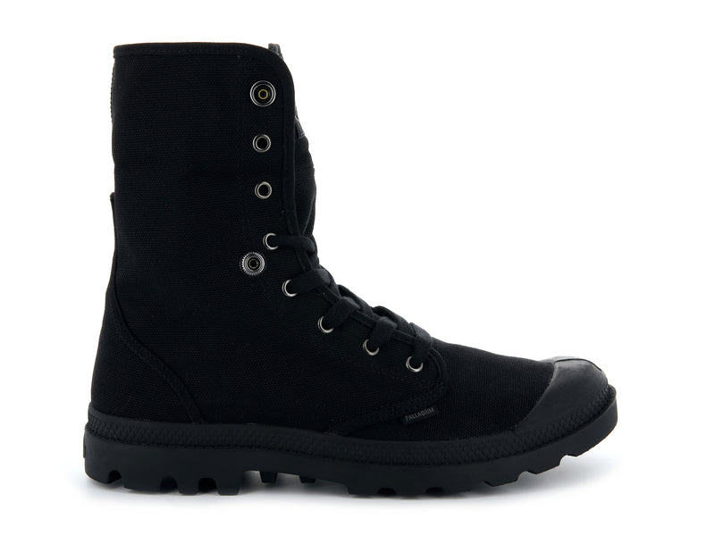 Black Men's Palladium Baggy Boots | 3619GEVAT