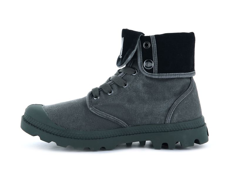 Black Men's Palladium Baggy Boots | 8321KUOCP