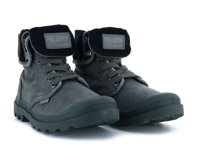 Black Men's Palladium Baggy Boots | 8321KUOCP