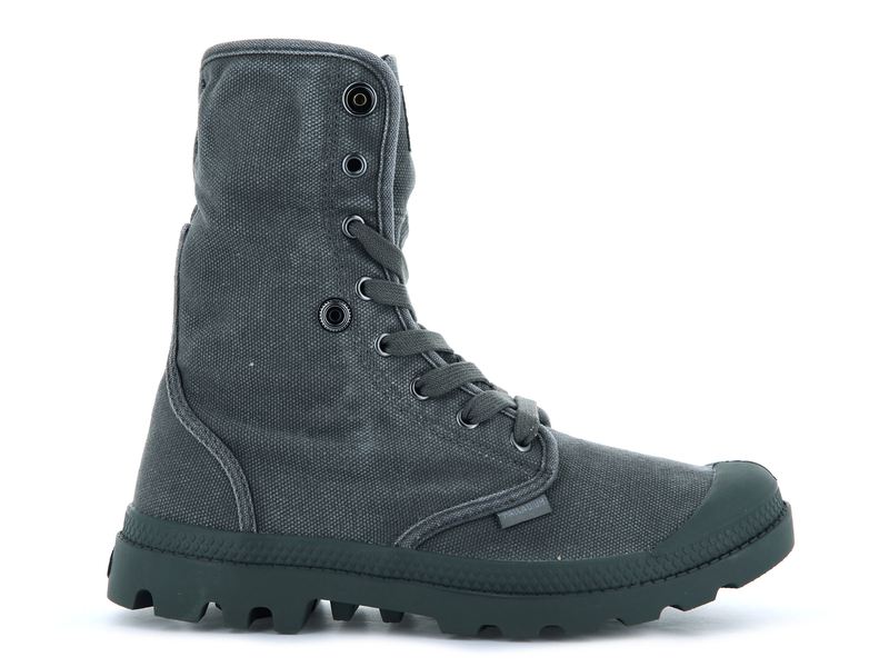 Black Men's Palladium Baggy Boots | 8321KUOCP