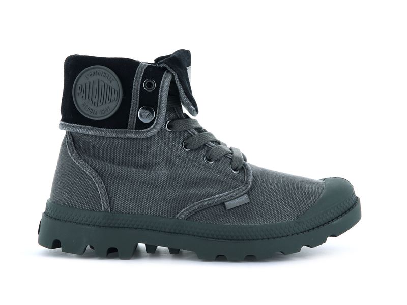 Black Men\'s Palladium Baggy Boots | 8321KUOCP