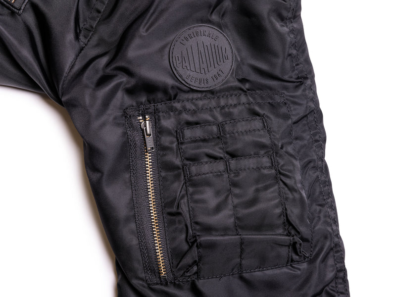 Black Men's Palladium City Flight Jackets | 0679OUZWM