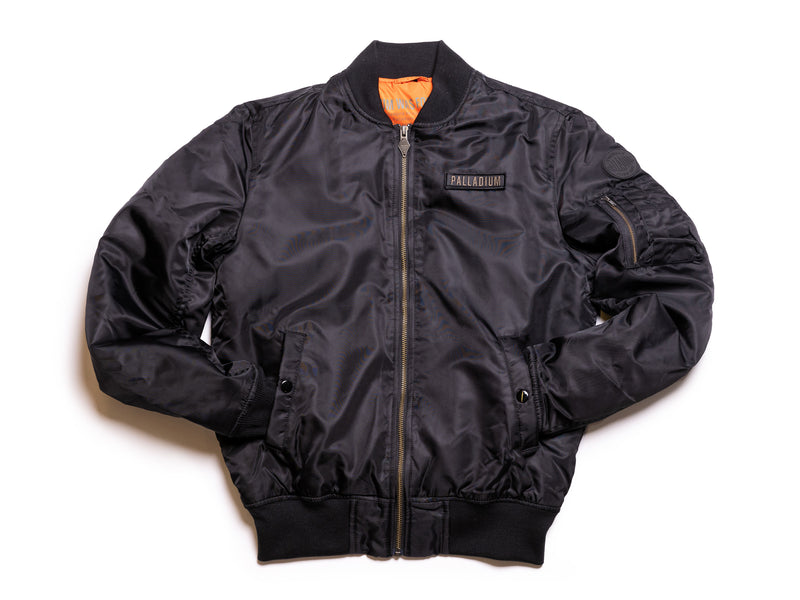 Black Men's Palladium City Flight Jackets | 0679OUZWM