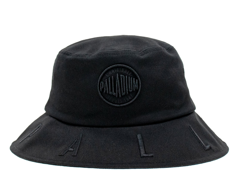 Black Men\'s Palladium Logo Bucket Hats | 3629KQNDJ