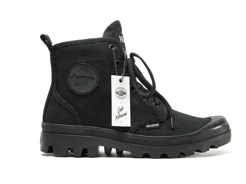 Black Men's Palladium Pallabrousse X Kitsune Boots | 3602DSBEY