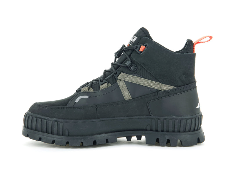 Black Men's Palladium Pallashock Travel Wp+ Boots | 6453YOFTB