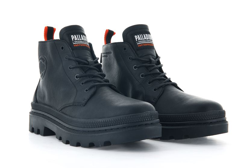 Black Men's Palladium Pallatrooper Hi-2 Boots | 3824VSYCG