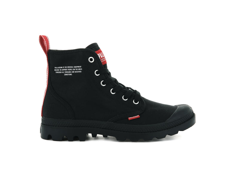 Black Men\'s Palladium Pampa Hi Dare Boots | 0683ZJYUO