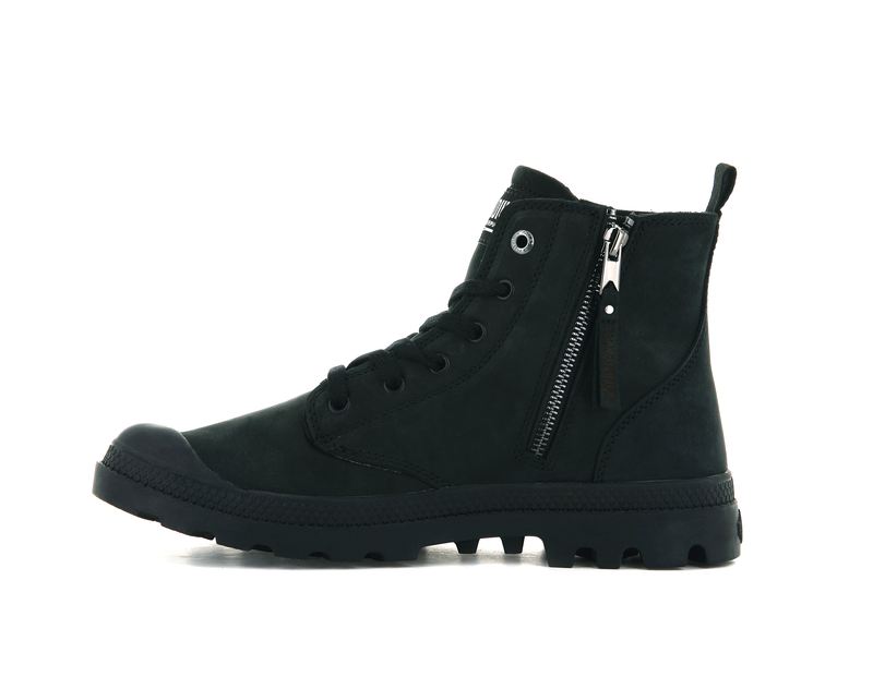 Black Men's Palladium Pampa Hi Zip Nbk Boots | 2685TKPNV