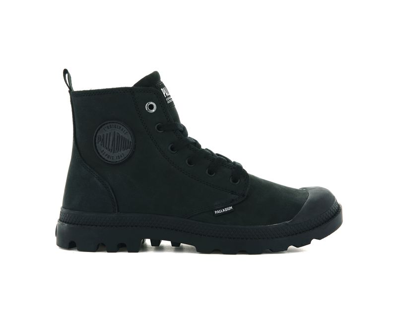 Black Men\'s Palladium Pampa Hi Zip Nbk Boots | 2685TKPNV