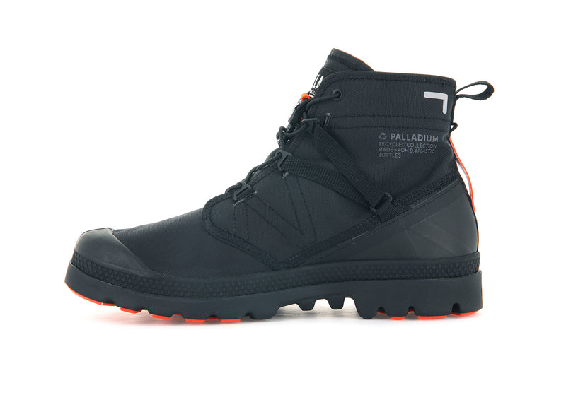 Black Men's Palladium Pampa Travel Lite+ Waterproof Boots | 1598XRAVM