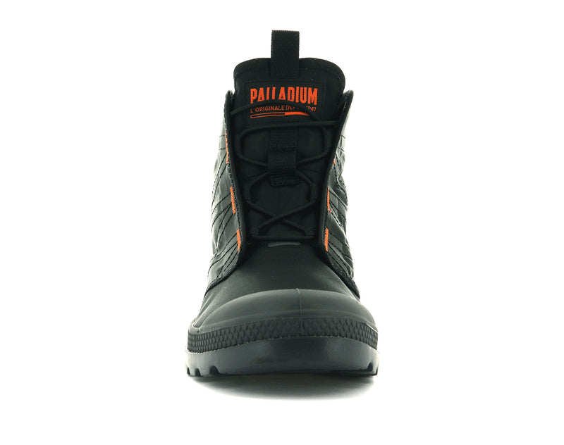 Black Men's Palladium Pampa Travel Lite Boots | 4137SYZLU