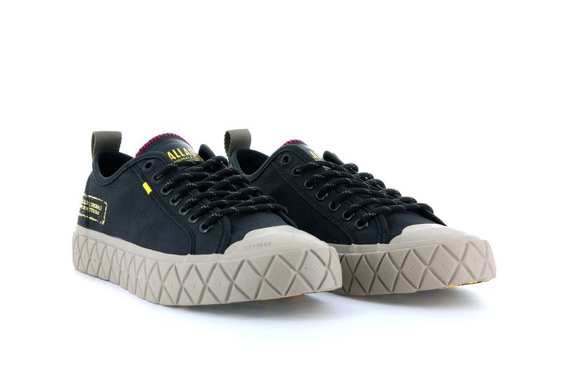 Black Women's Palladium Palla Ace Supply Lo Low Tops | 4021ZSDCO