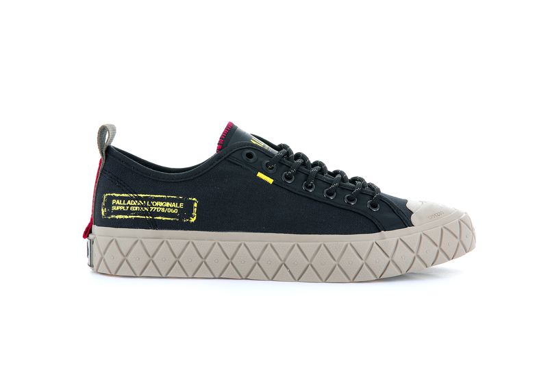 Black Women\'s Palladium Palla Ace Supply Lo Low Tops | 4021ZSDCO