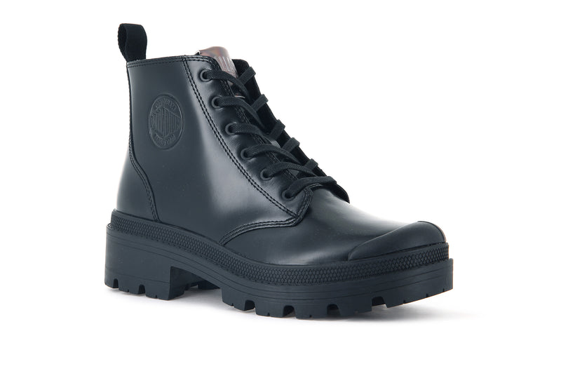 Black Women's Palladium Pallabase Hi Off-1 Boots | 9784CZRBM