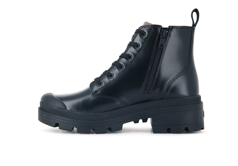 Black Women's Palladium Pallabase Hi Off-1 Boots | 9784CZRBM