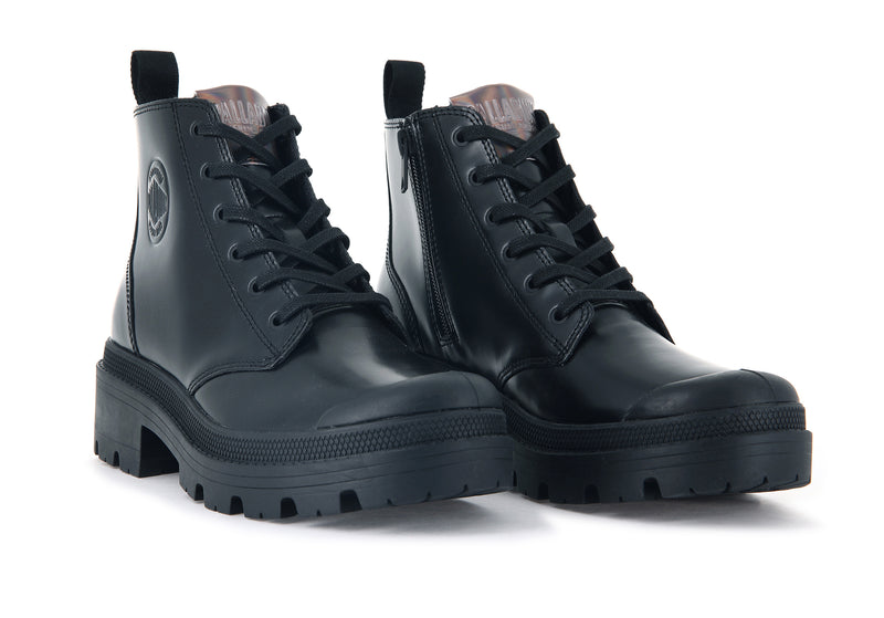 Black Women's Palladium Pallabase Hi Off-1 Boots | 9784CZRBM