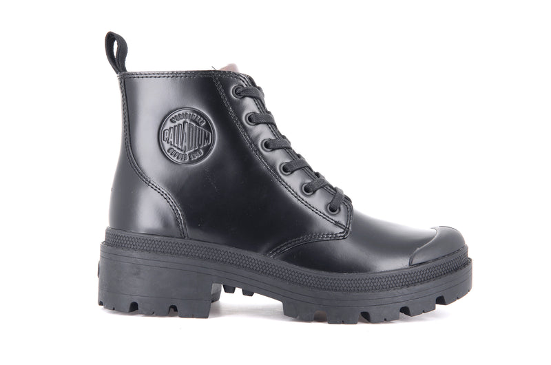 Black Women\'s Palladium Pallabase Hi Off-1 Boots | 9784CZRBM