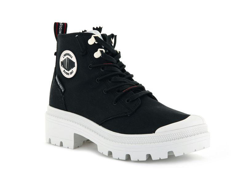 Black Women's Palladium Pallabase Metro Boots | 0219CQOXG