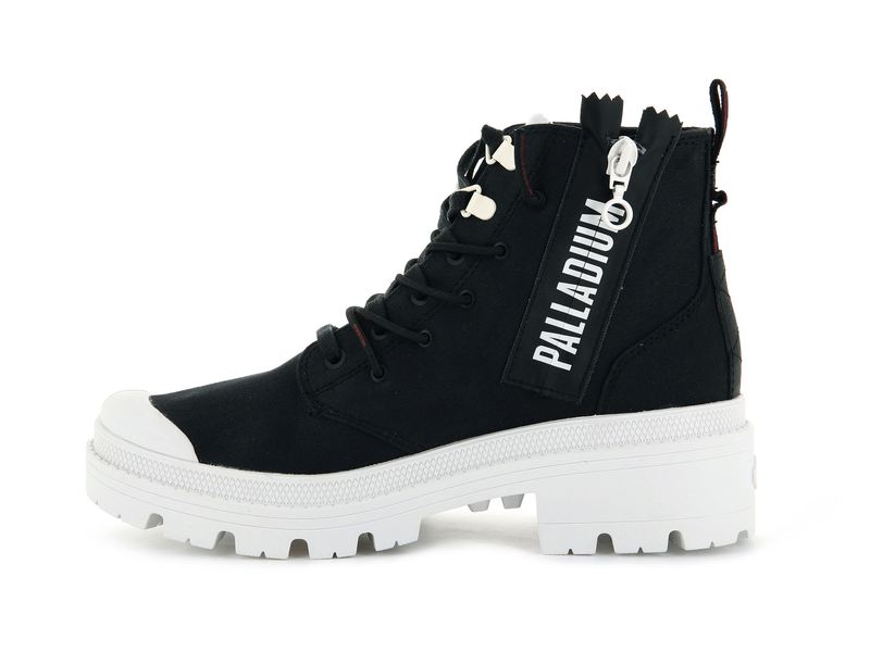 Black Women's Palladium Pallabase Metro Boots | 0219CQOXG