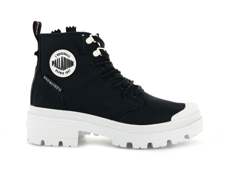 Black Women\'s Palladium Pallabase Metro High Tops | 0853FBZKW