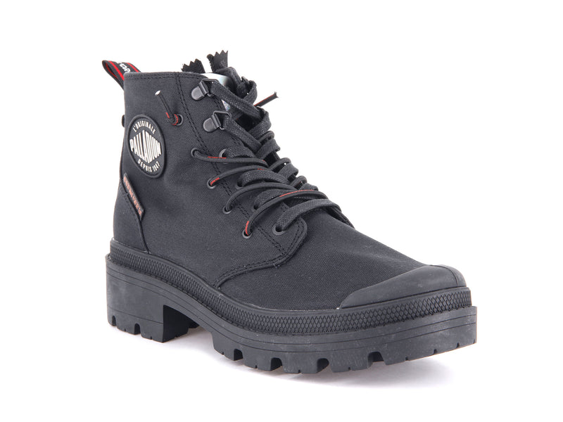 Black Women's Palladium Pallabase Metro Boots | 3861LGOHZ