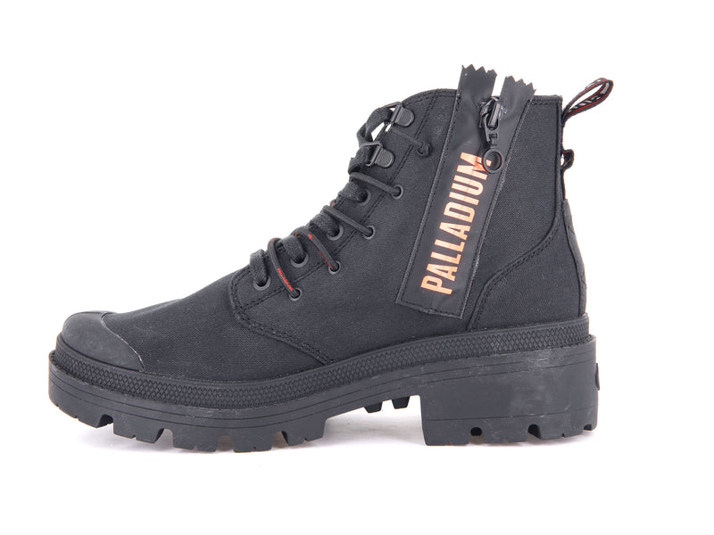 Black Women's Palladium Pallabase Metro Boots | 3861LGOHZ