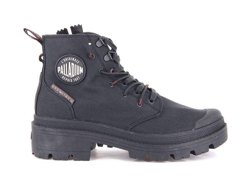 Black Women\'s Palladium Pallabase Metro Boots | 3861LGOHZ