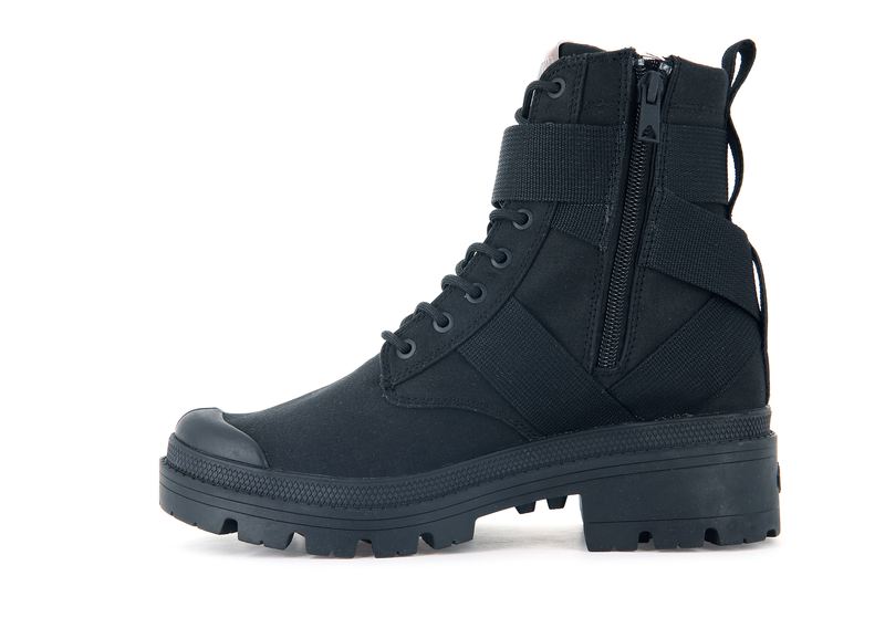 Black Women's Palladium Pallabase Tact S Tx Boots | 0548RGVZK