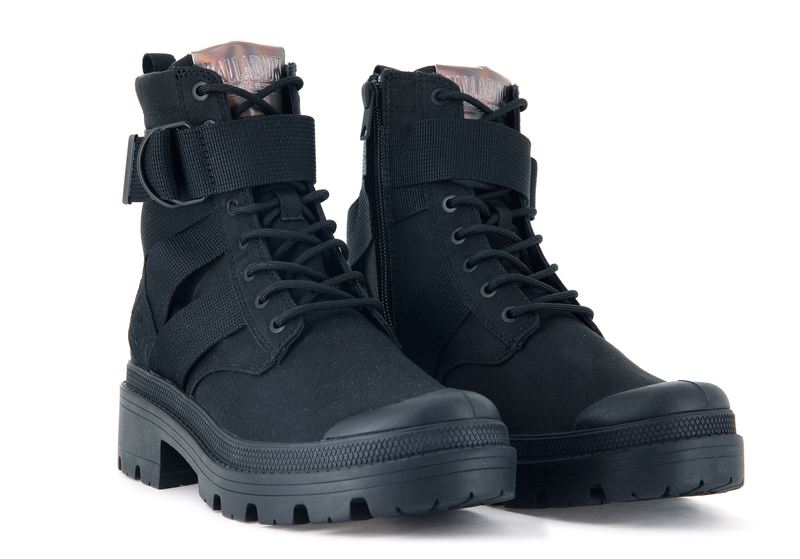 Black Women's Palladium Pallabase Tact S Tx Boots | 0548RGVZK