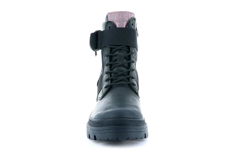 Black Women's Palladium Pallabase Tact Str L Boots | 0679FCXNE