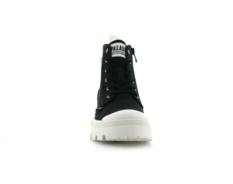 Black Women's Palladium Pallabase Twill High Tops | 3046KNXUZ