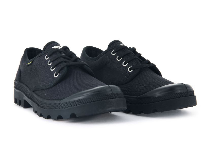 Black Women's Palladium Pallabrousse Oxford Low Tops | 4218IAZDB