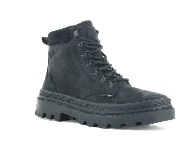 Black Women's Palladium Pallatrooper Hiker Nubuck Boots | 8502XOJFM