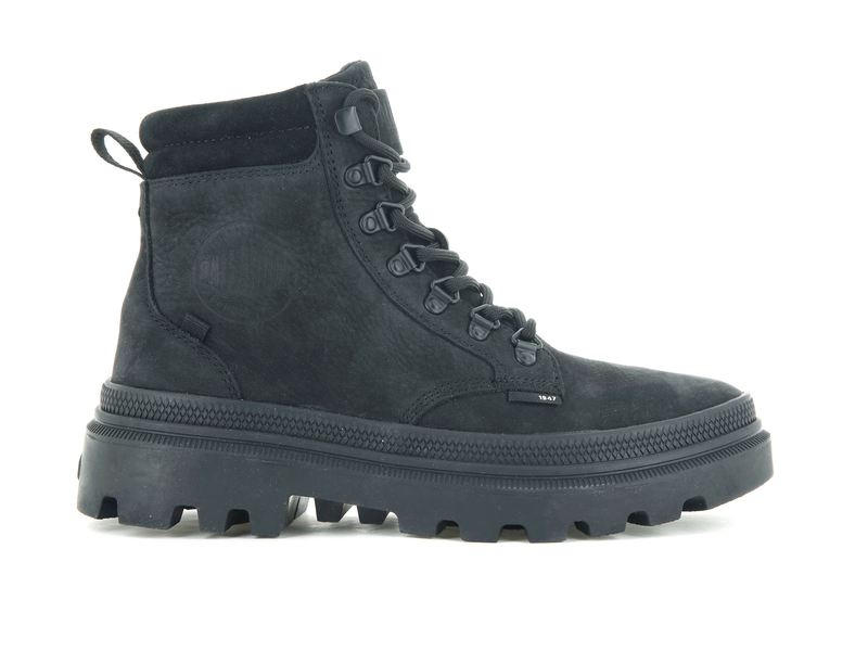 Black Women\'s Palladium Pallatrooper Hiker Nubuck Boots | 8502XOJFM