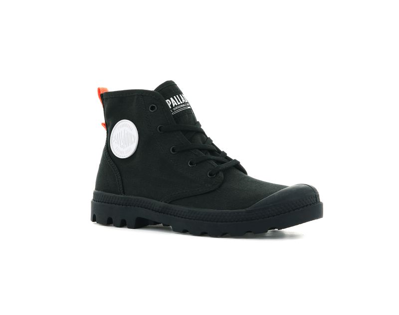 Black Women's Palladium Pampa Hi Twill Boots | 7619ZOUFV