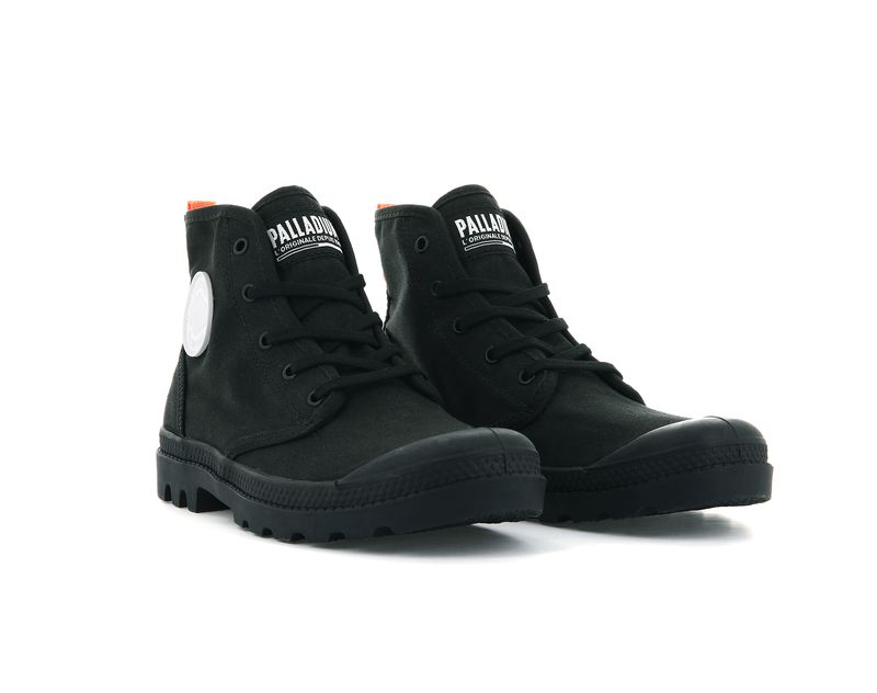 Black Women's Palladium Pampa Hi Twill Boots | 7619ZOUFV