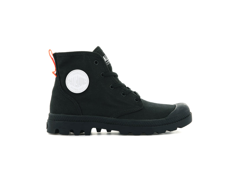 Black Women\'s Palladium Pampa Hi Twill Boots | 7619ZOUFV