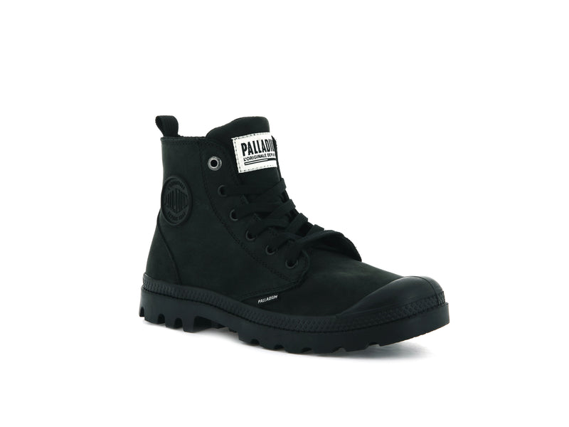 Black Women's Palladium Pampa Hi Zip Nubuck Boots | 6850EYLKG