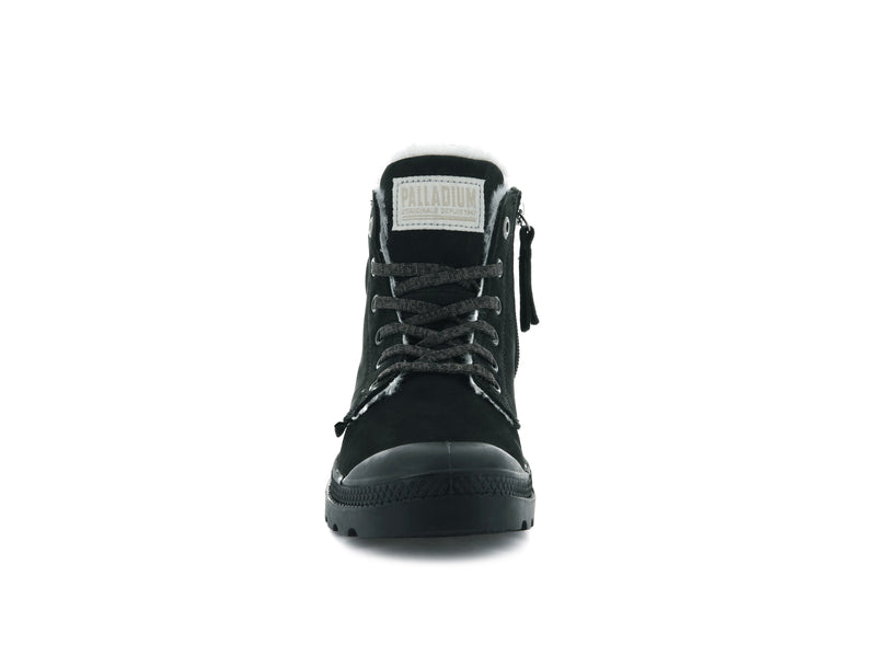 Black Women's Palladium Pampa Hi Zip Wl Boots | 2704YSUDQ