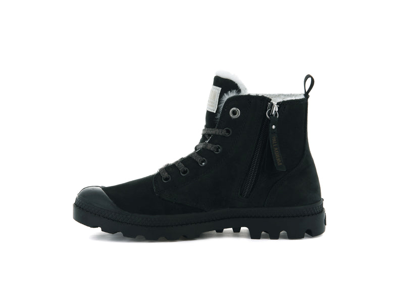 Black Women's Palladium Pampa Hi Zip Wl Boots | 2704YSUDQ