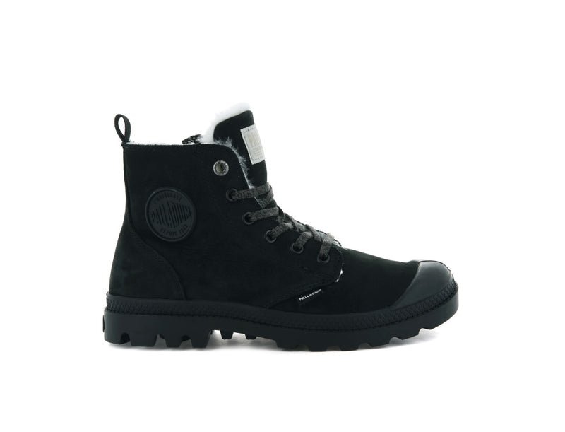 Black Women\'s Palladium Pampa Hi Zip Wl Boots | 2704YSUDQ