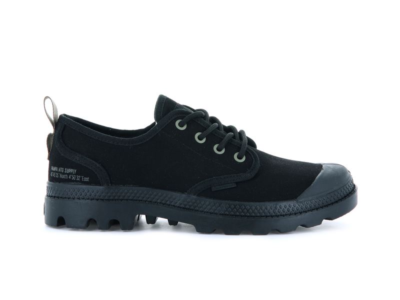 Black Women\'s Palladium Pampa Oxford Heritage Supply Low Tops | 5062FZKAV