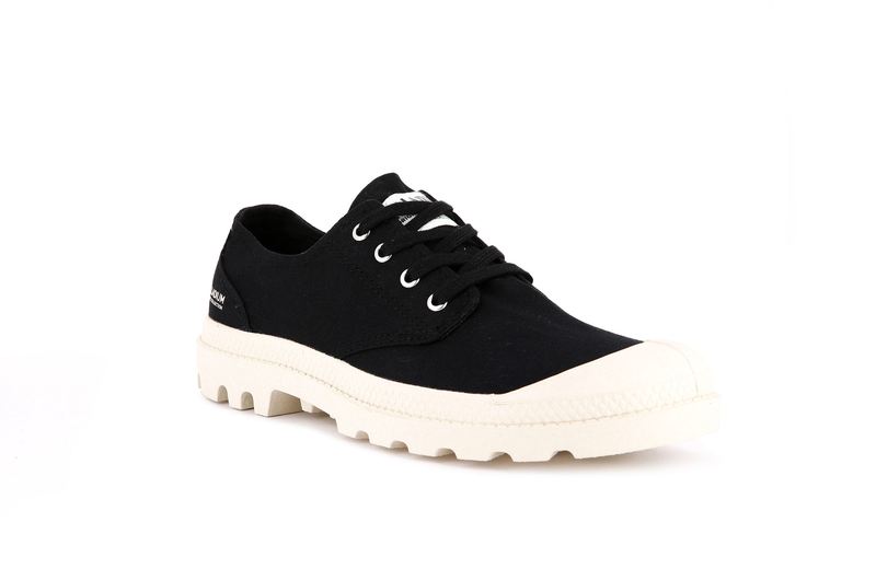 Black Women's Palladium Pampa Oxford Organic Ii Low Tops | 1724ZMOBV