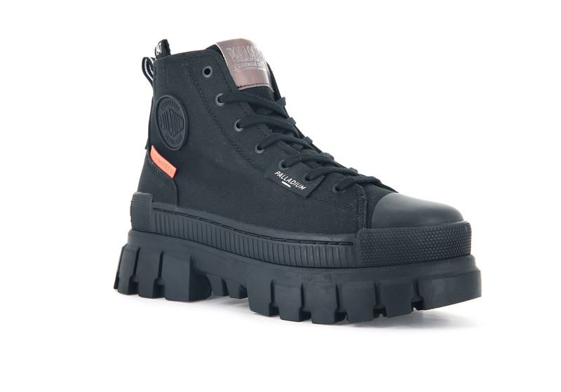 Black Women's Palladium Revolt Hi Tx Boots | 8430XJMEA