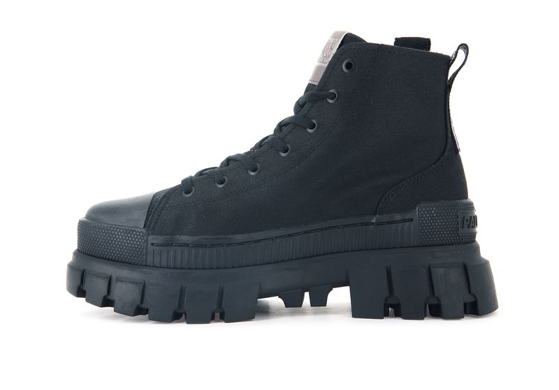 Black Women's Palladium Revolt Hi Tx Boots | 8430XJMEA