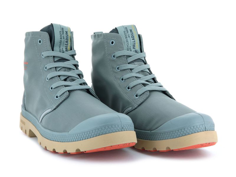 Blue Men's Palladium Pampa Lite+ Recycle Wp+ Boots | 1406MQWXR