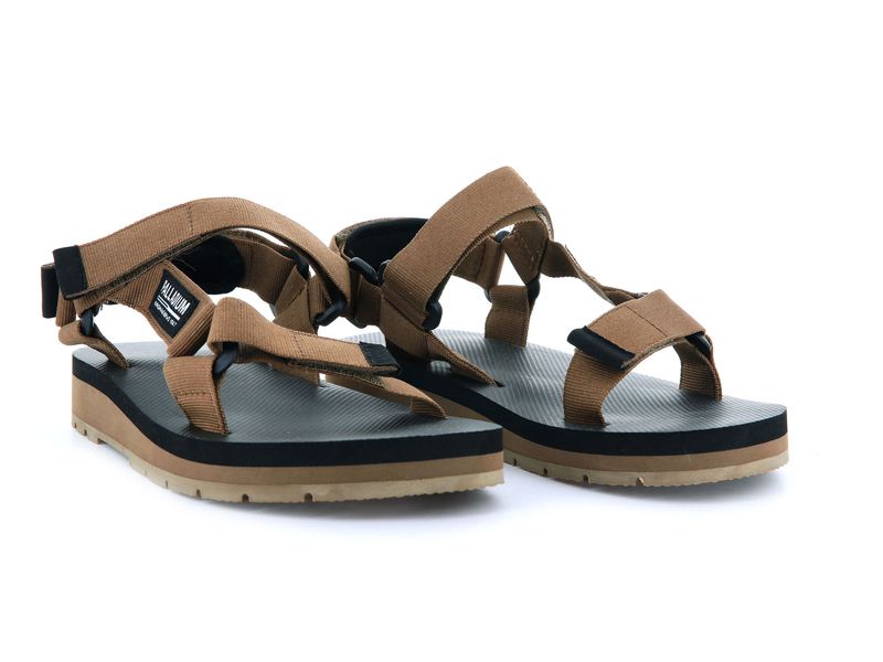 Brown Kids' Palladium Outdoorsy Urbanity Sandals | 5982WXDRQ