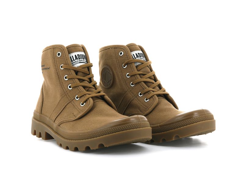 Brown Kids' Palladium Pallabrousse Legion Boots | 5907DQROZ