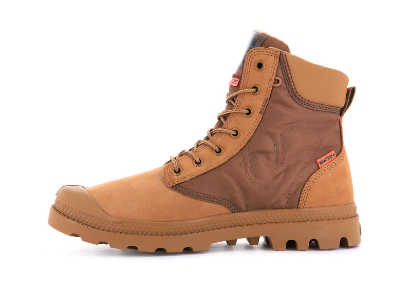 Brown Kids' Palladium Pampa X Destiny Waterproof Boots | 6018IMJZB